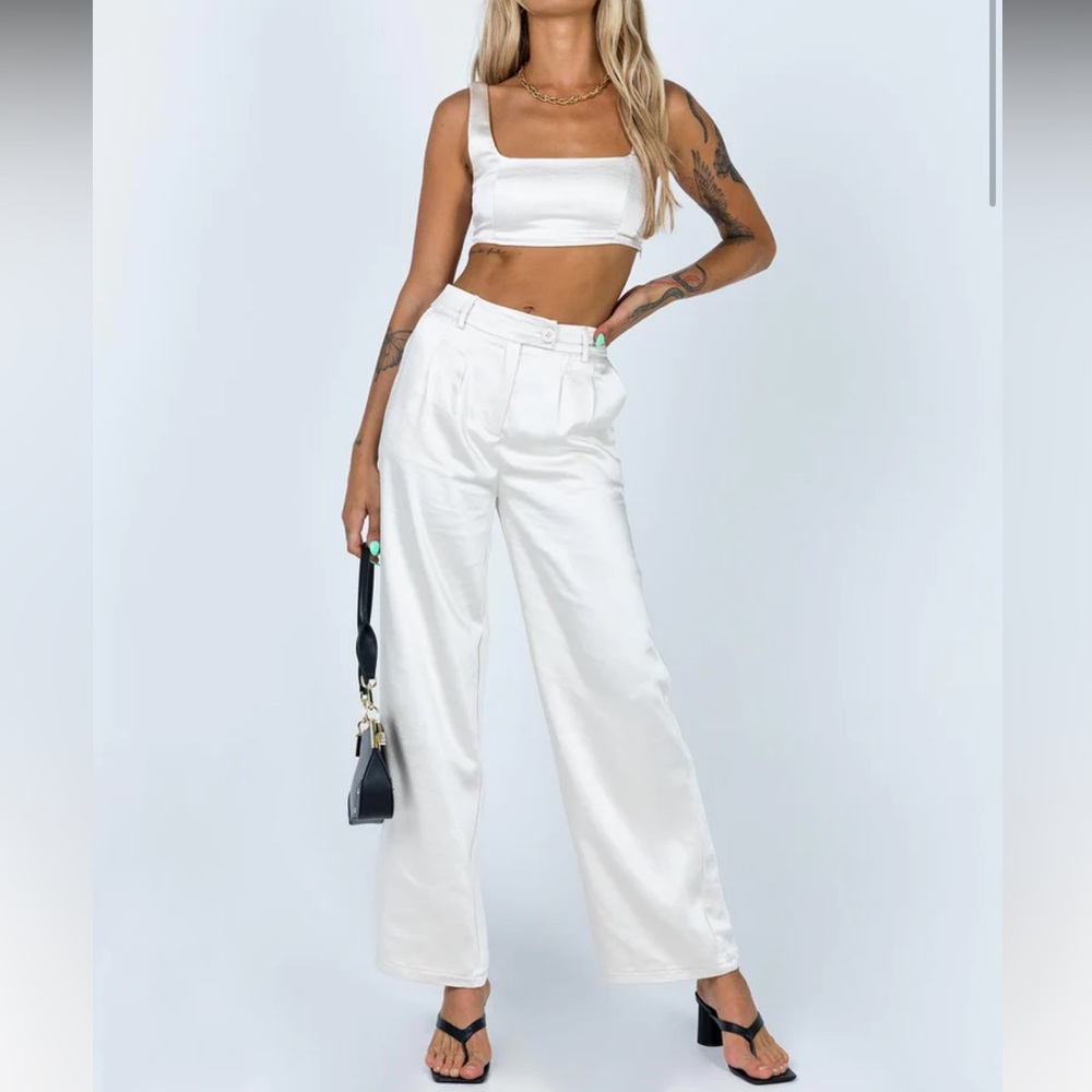Princess Polly HUXLEY SET SATIN CHAMPAGNE
